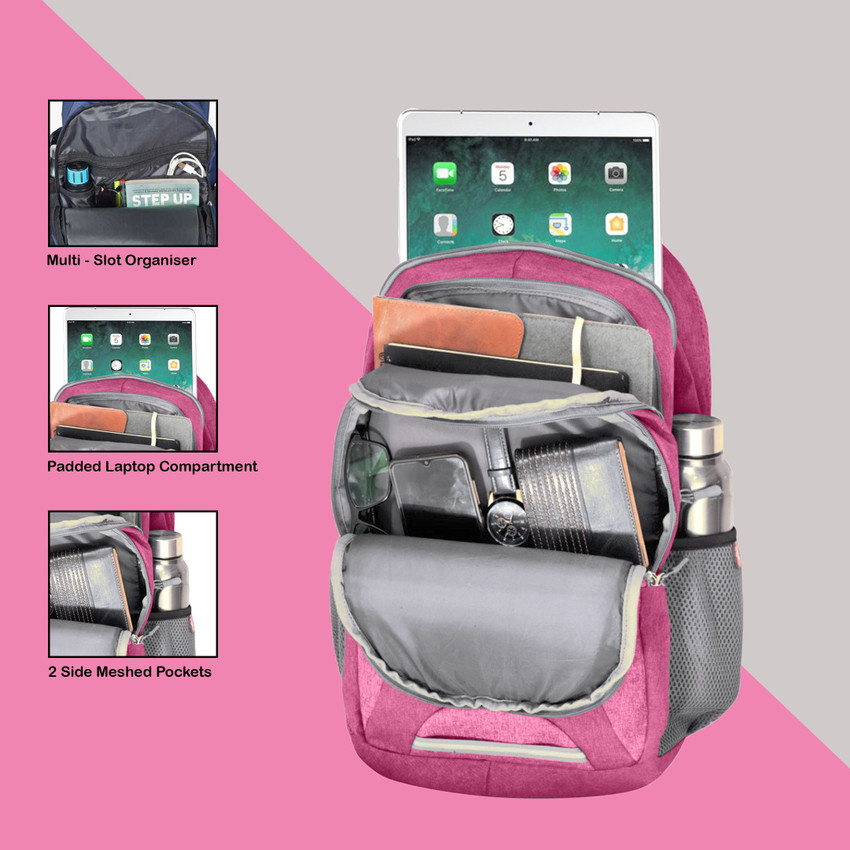 DUTY FREE Large 40 L Laptop Backpack Laptop Bag for Casual School College Office With Rain Cover Men and Women 40 L Laptop Backpack PINK Price in India Flipkart