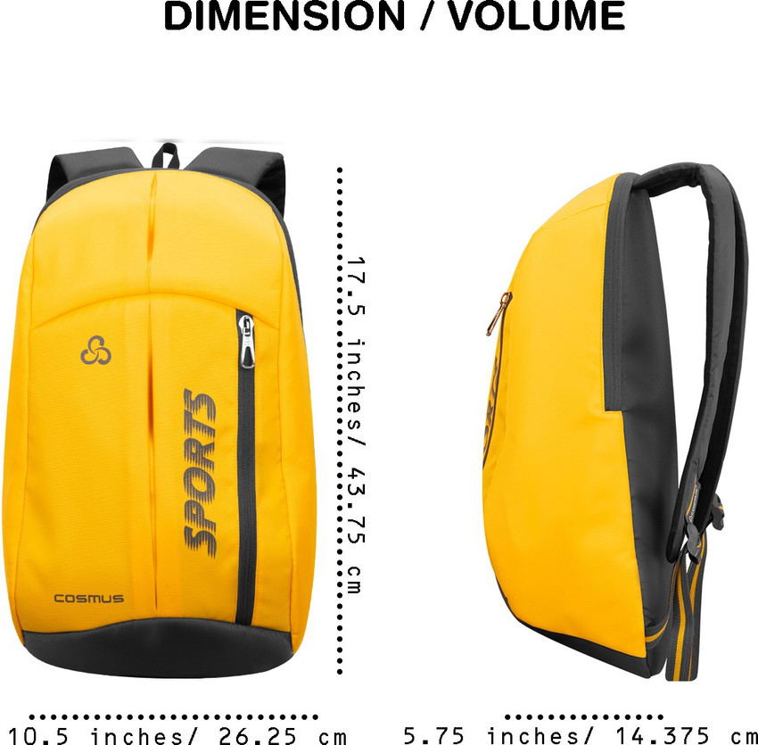 Cosmus Sports Medium size 17L Mini Backpack Casual Yellow Trendy
