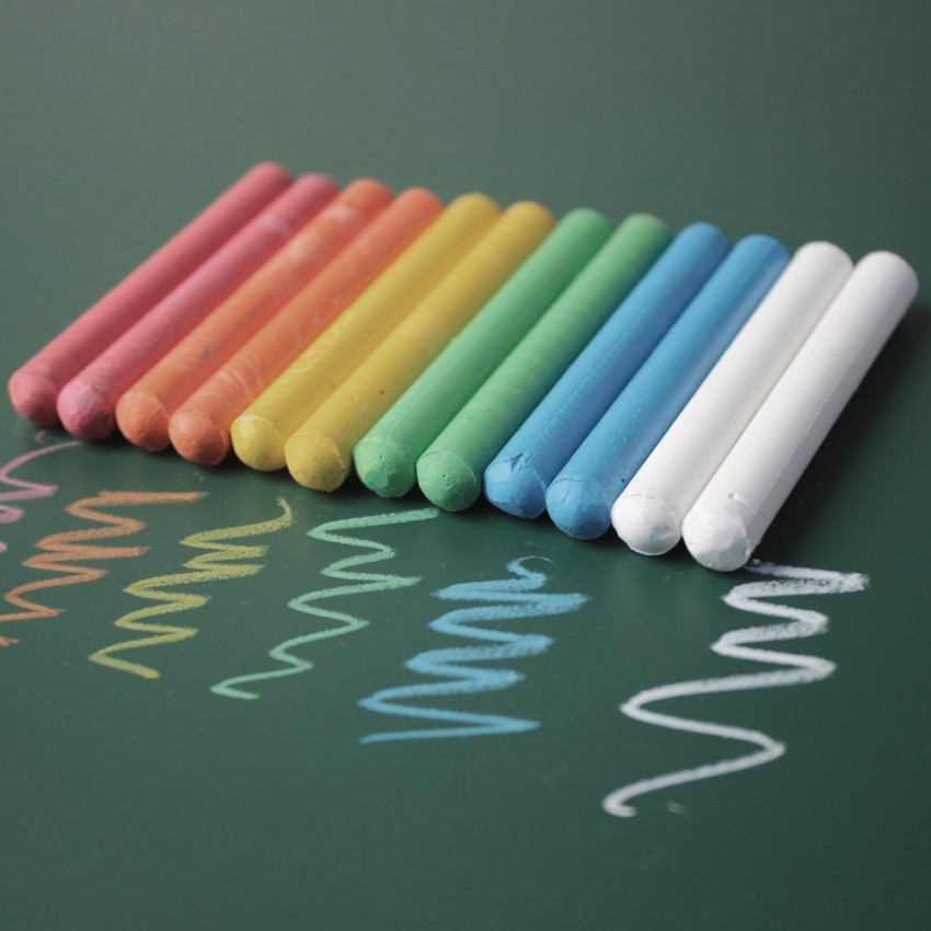 KORES Dustless Multicolor Chalk (COLOR - 50 pcs + WHITE - 50 pcs