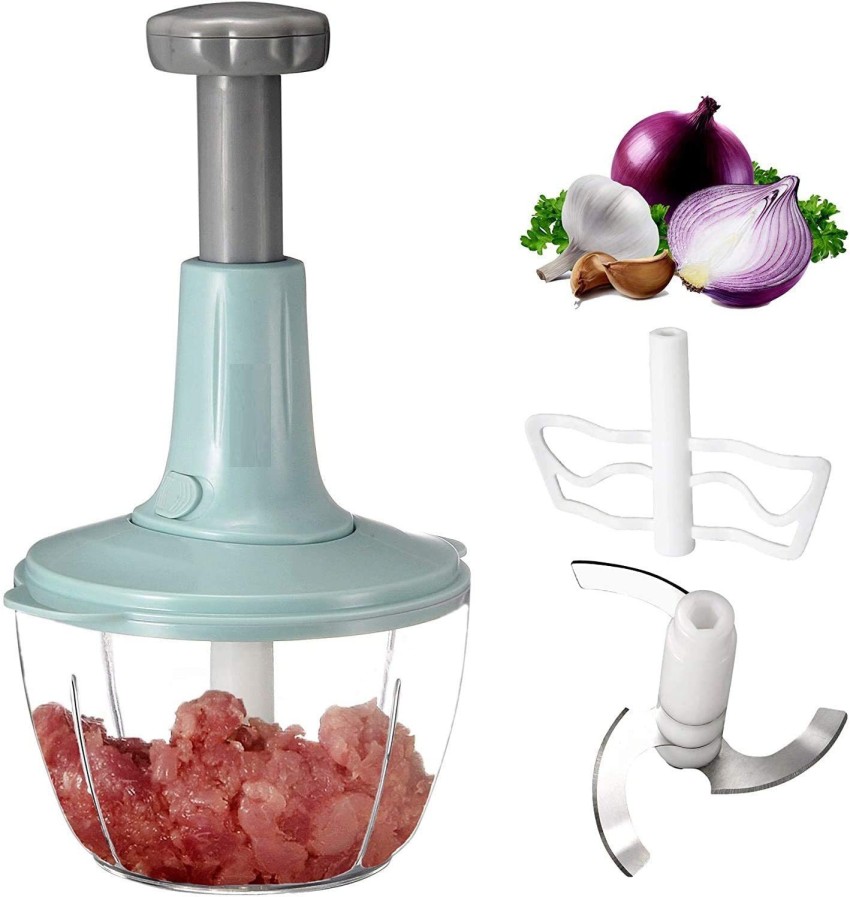 Food Chopper, Steel Large Manual Hand-Press Vegetable Chopper