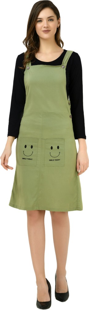 Buy Shiva Trends Cotton Blended Women's Dungaree Dress with Top