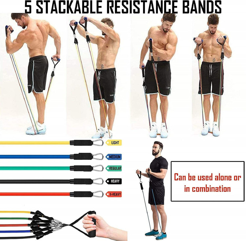 BDMP Unbreakable Toning Tube Set of 5 Exercise and Workout MEN WOMEN Fitness Band Buy BDMP Unbreakable Toning Tube Set of 5 Exercise and Workout MEN WOMEN Fitness Band