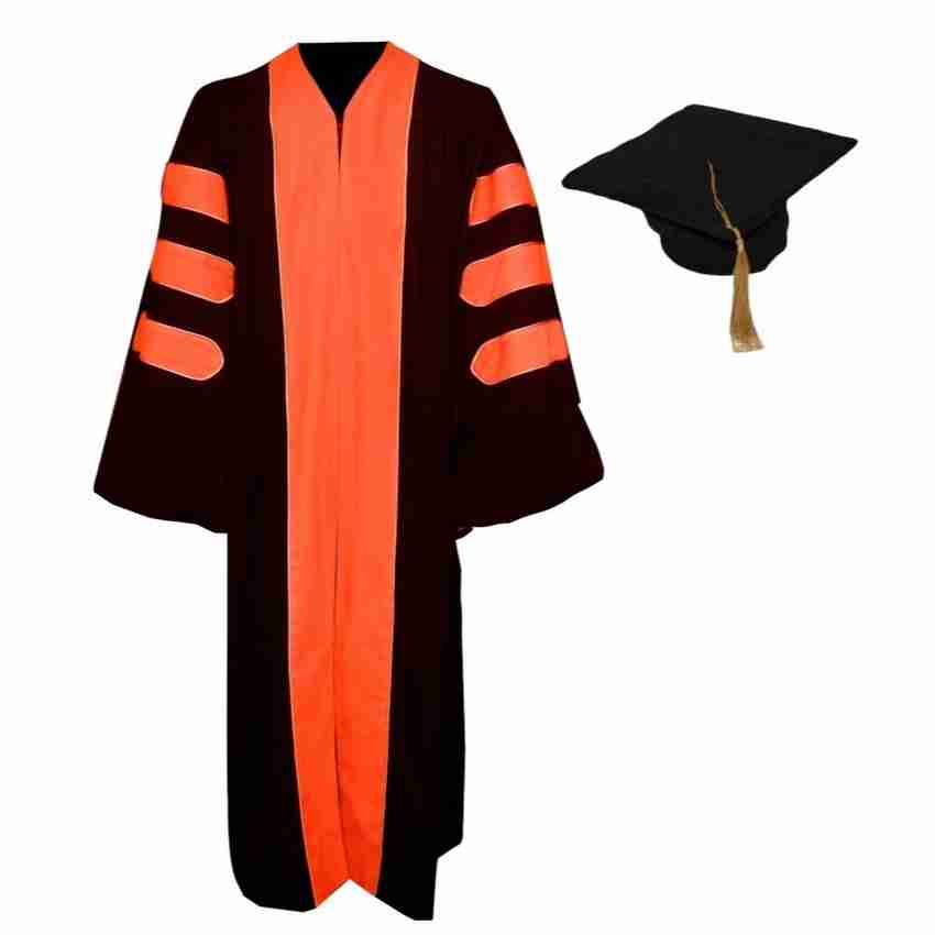 Orange 2025 graduation dress
