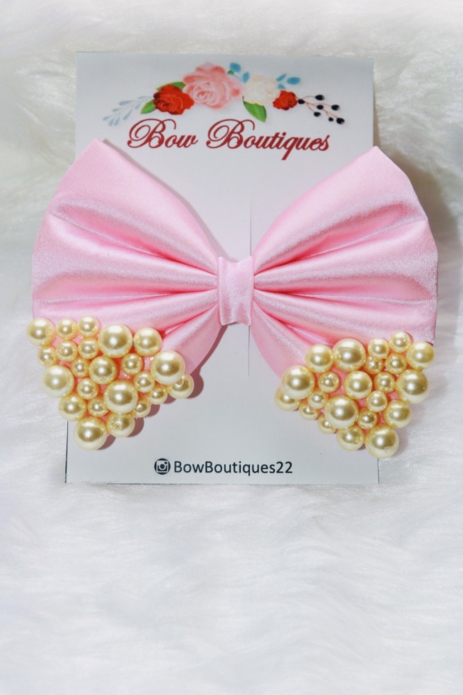 Handmade Two Tone Layered Pink Boutique Hair Bow Clip-CUSTOM Color 5 inch / Alligator Clip / Custom Colors-leave Notes on Order When Checking Out
