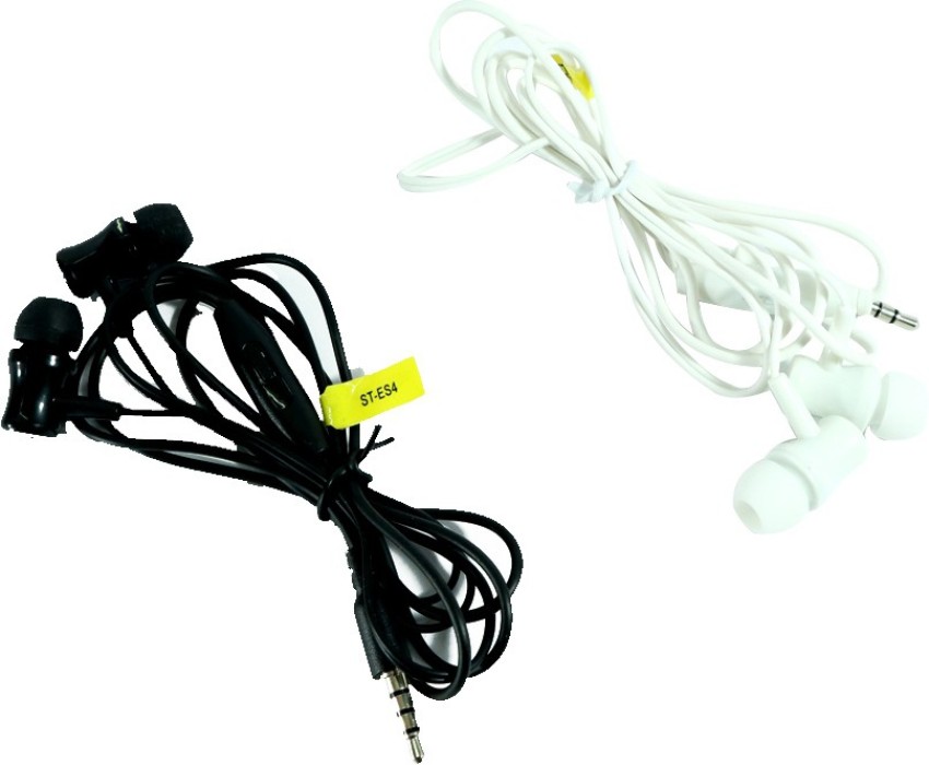 ghar ki khushiya ES4 WIRED EARPHONE HEADSET PACK OF 2 Black