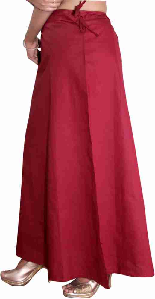Shreta Women's Cotton Petticoat Saree Cotton Underskirt Sari Pure Cotton  Petticoat (Gajri)