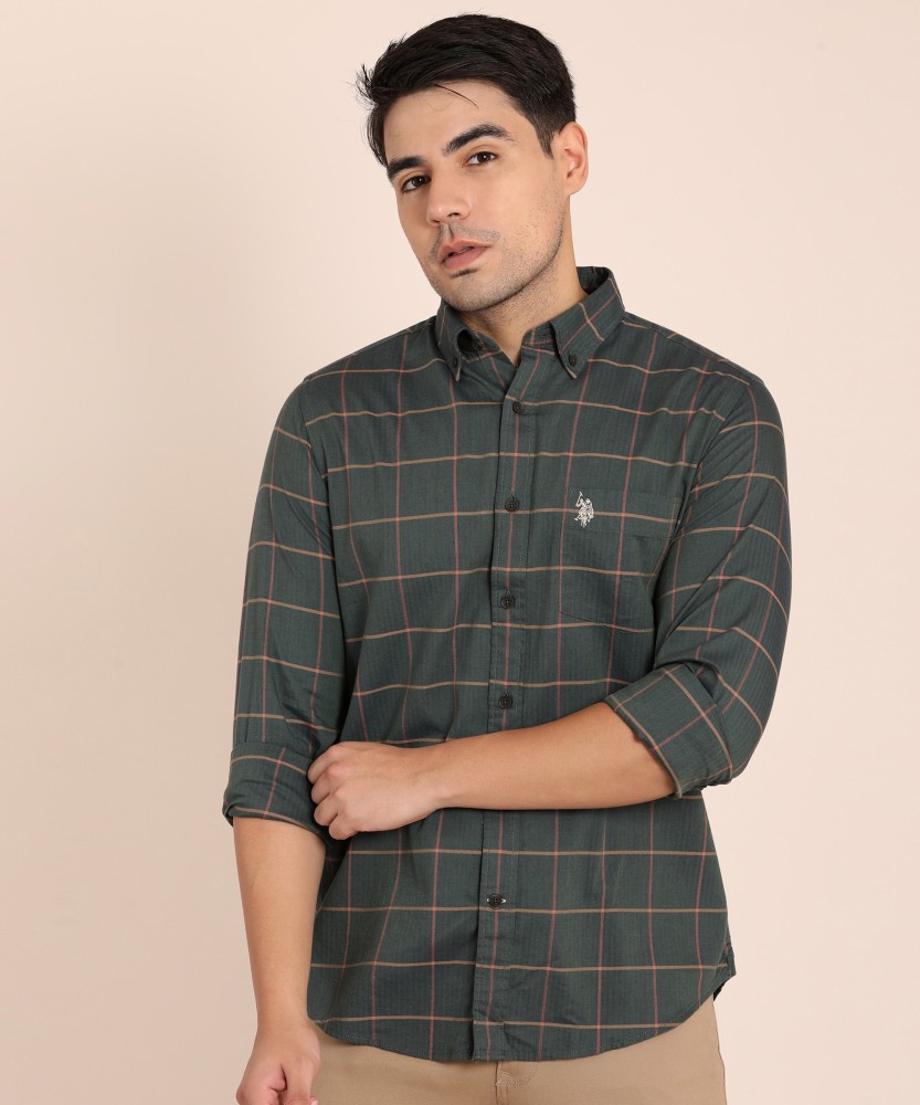 Green 2024 checkered polo