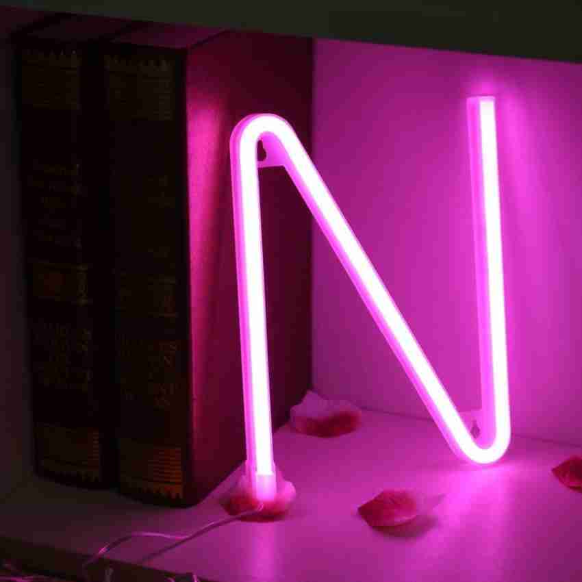 Premium Photo  Neon light alphabet n