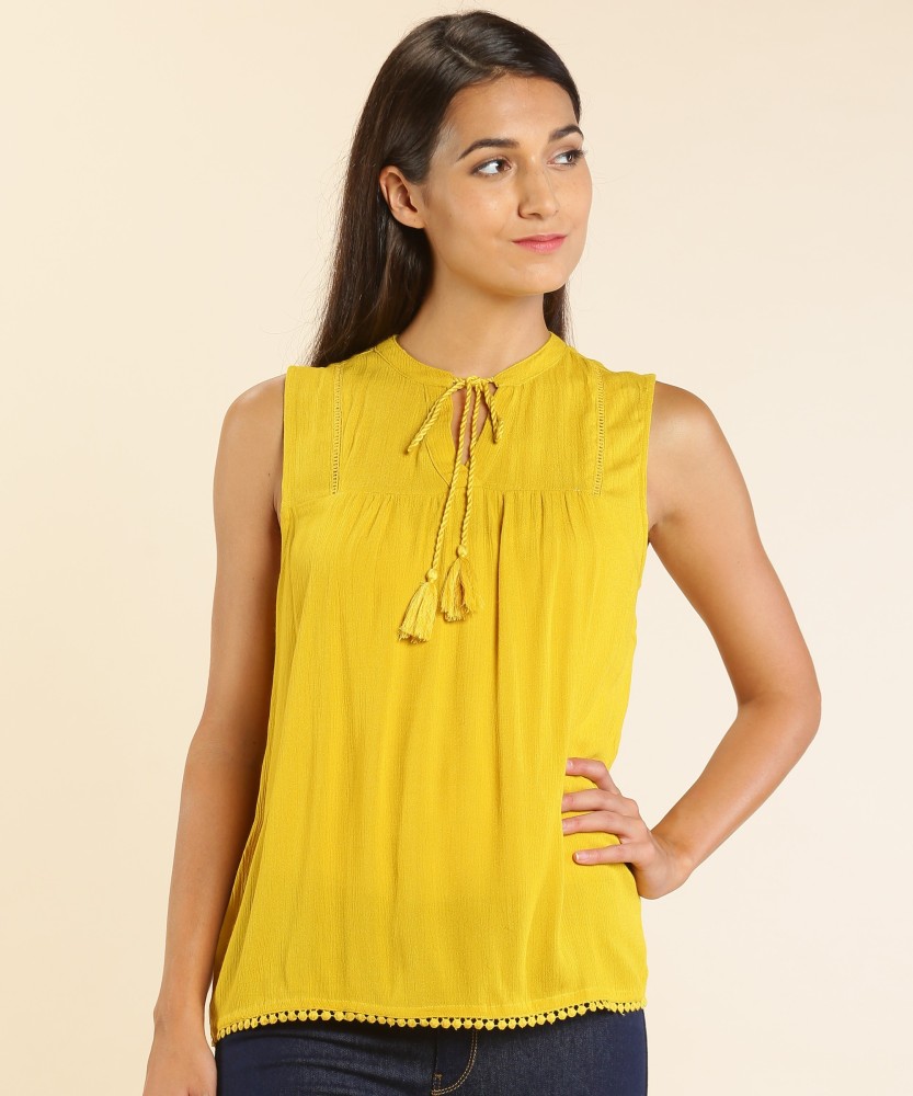 Sleeveless on sale tops flipkart