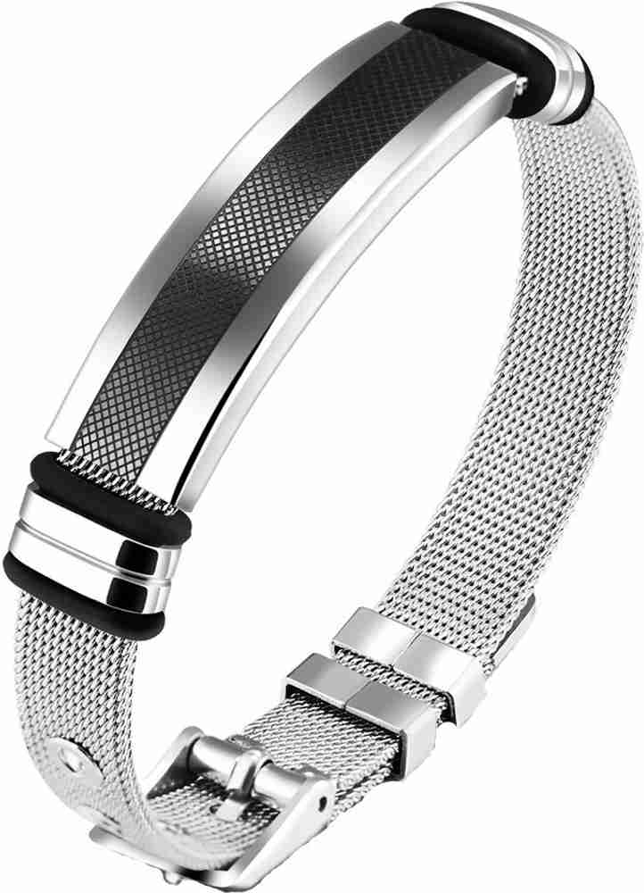 YELLOW CHIMES Stainless Steel Rhodium Bracelet Price in India Buy YELLOW CHIMES Stainless Steel Rhodium Bracelet Online at Best Prices in India Flipkart