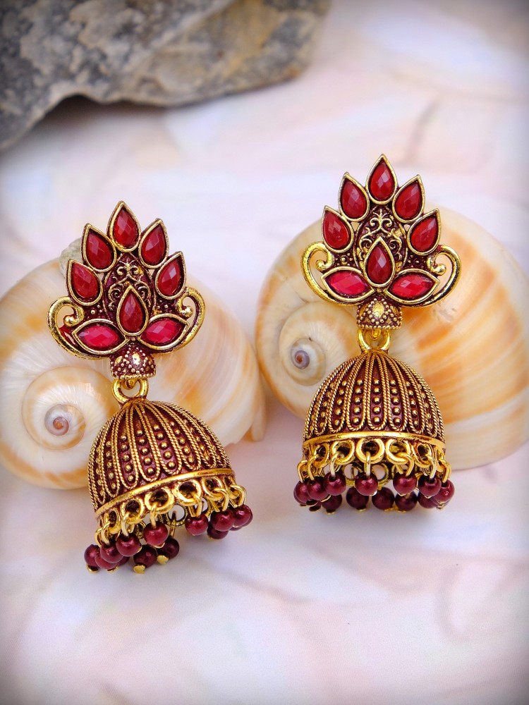 Stylish hot sale gold jhumka