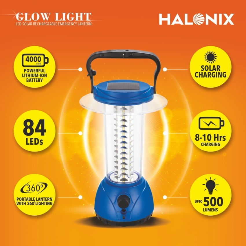 Halonix 84 LED Glow Light Rechargeable Emergency Lantern - 5W, Red, 1 pc