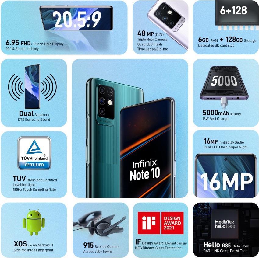 infinix note 10 front flash