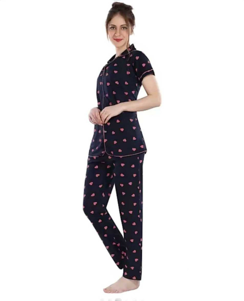 jskfashion Women Printed Blue Night Suit Set Price in India Buy