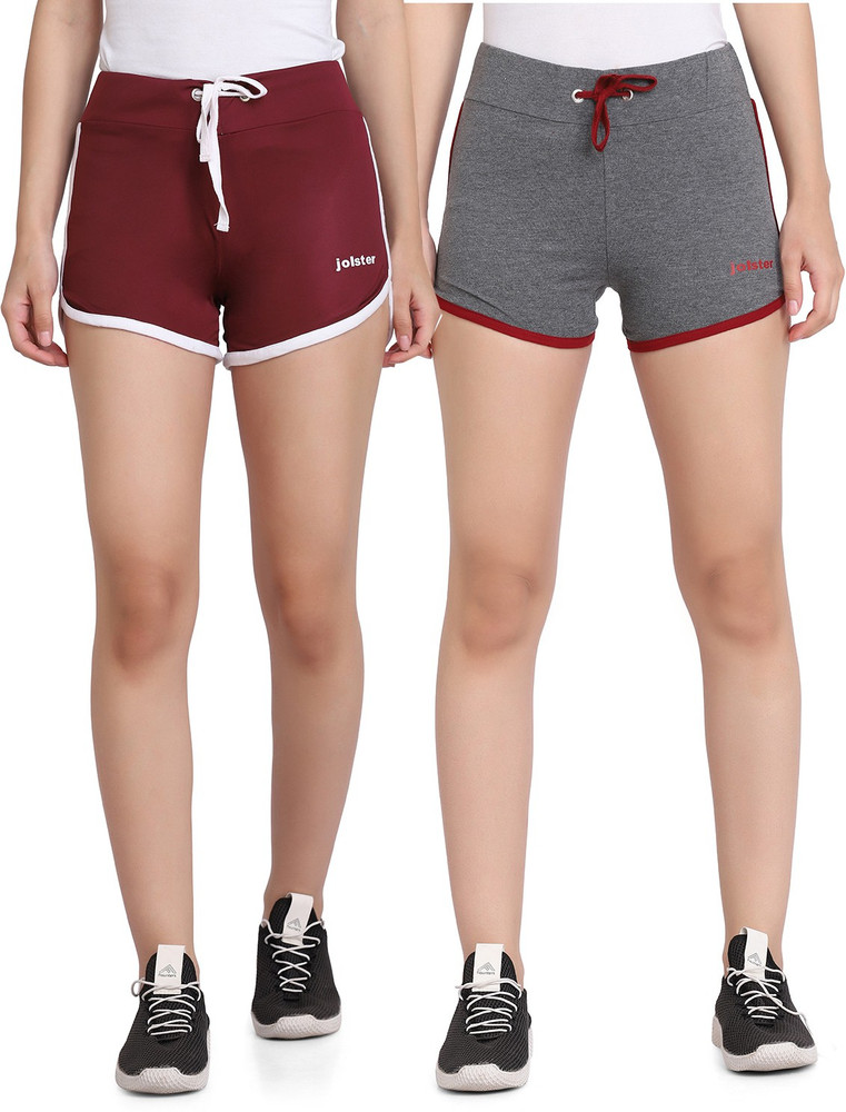 AONE POINT Solid Women Grey Maroon Gym Shorts Night Shorts Running Shorts Sports Shorts Casual Shorts Buy AONE POINT Solid Women Grey Maroon Gym Shorts Night Shorts Running Shorts Sports Shorts