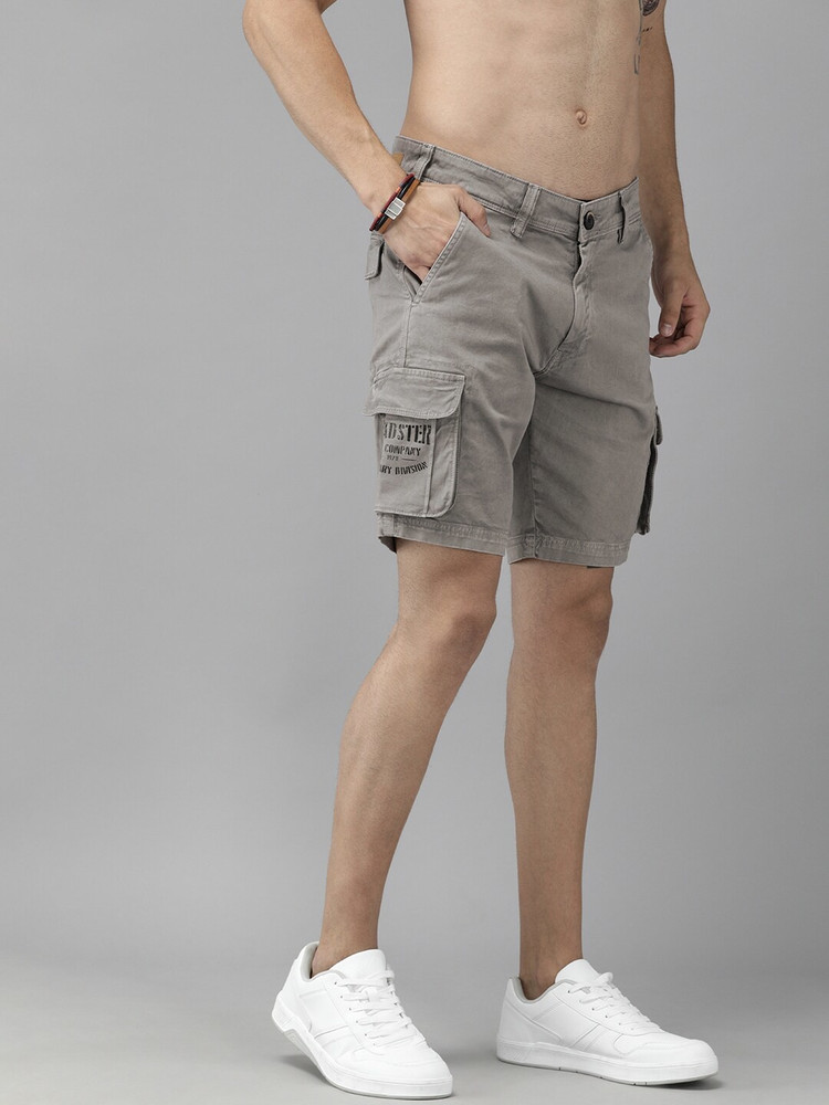 Mens grey cargo shorts sales