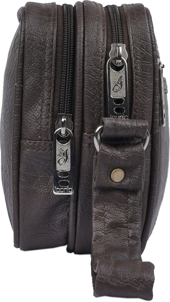 Iconic Brown Hand held Bag Leather Sling Messenger Hand Bag for