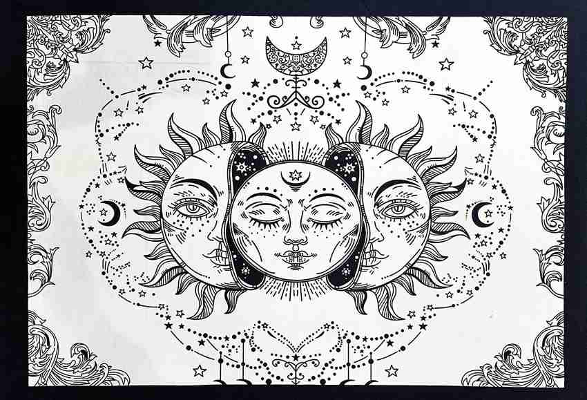 Psychedelic sun and 2025 moon