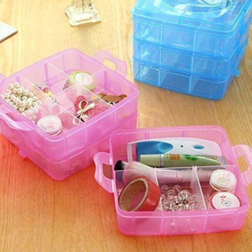 Tackle Box Organizer 18 Grids Plastic Craft Box Organizer Bead Organizer  Clear F