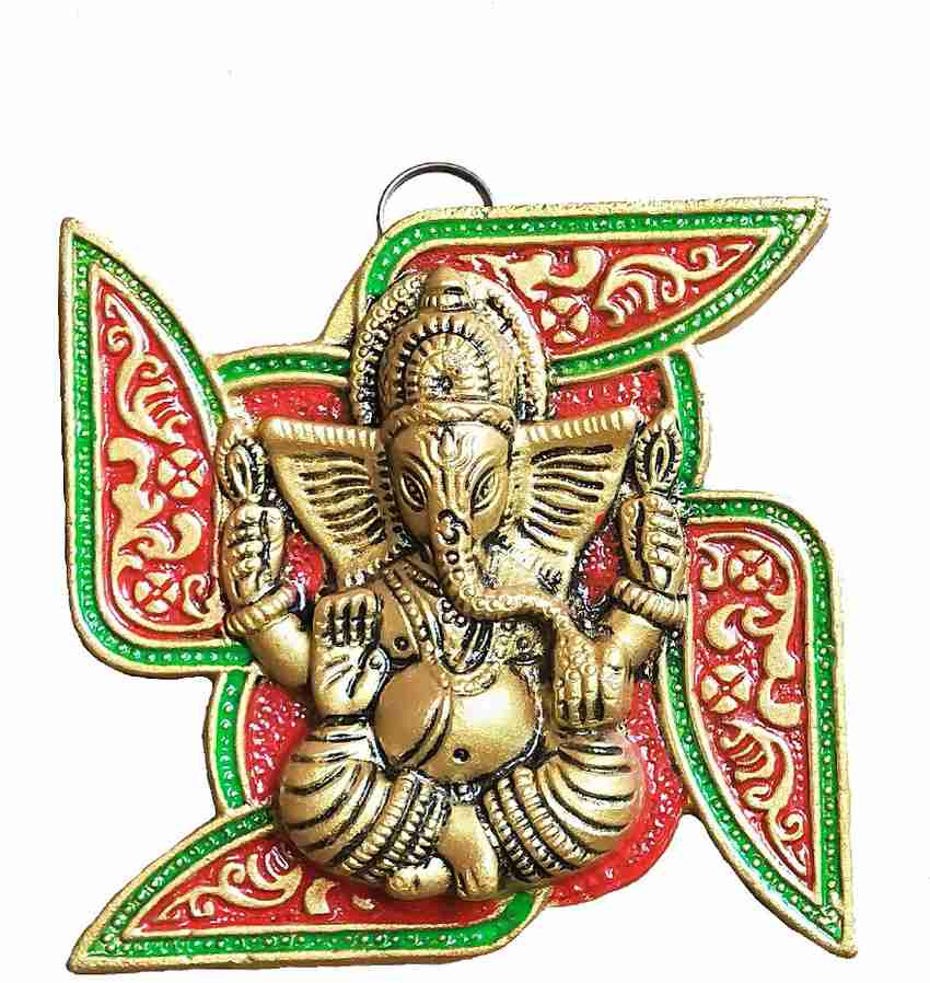 salvusappsolutions Metal Vaastu Feng Shui Wall Hanging Swastik Ganesh for  Pooja, Home-Office Decor & Gift (5x5 in) Price in India - Buy  salvusappsolutions Metal Vaastu Feng Shui Wall Hanging Swastik Ganesh for