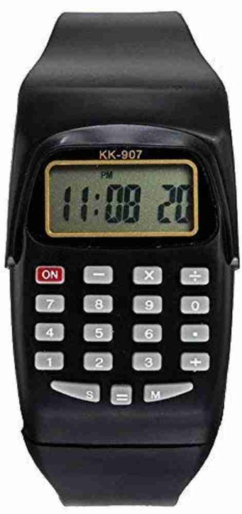 Ornate calculator watch black color calculator watch Digital Watch