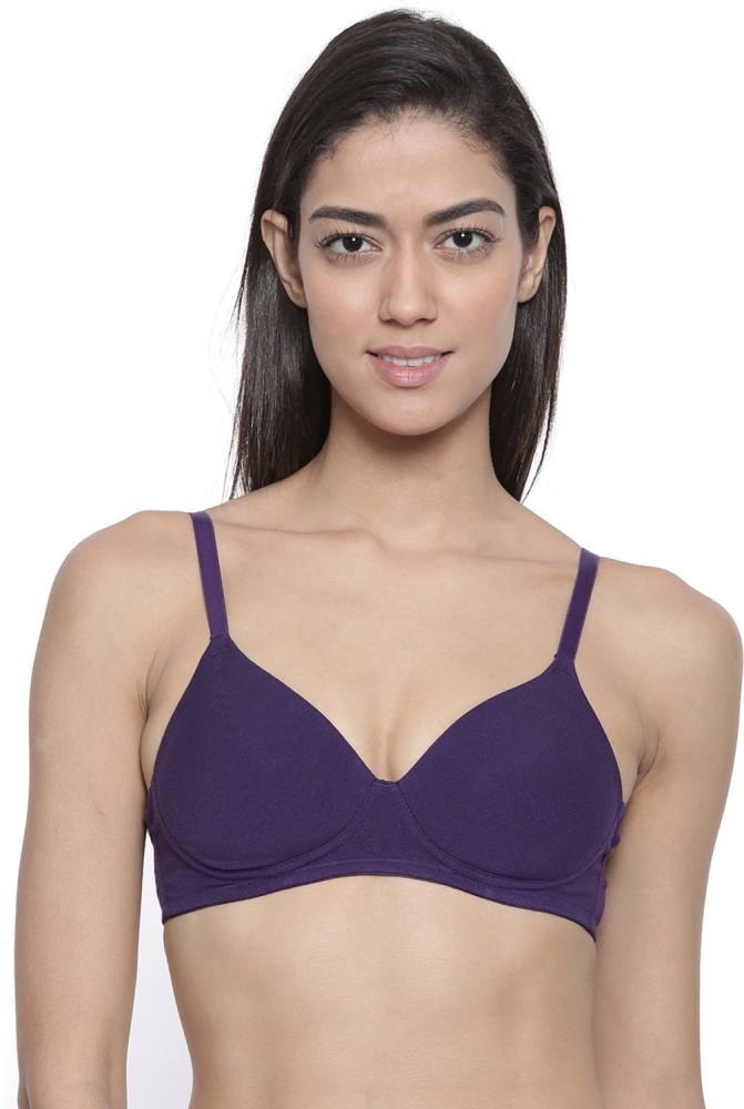 Buy BITZ Padded Non Wired Full Coverage T-Shirt Bra - Magenta at Rs.300  online