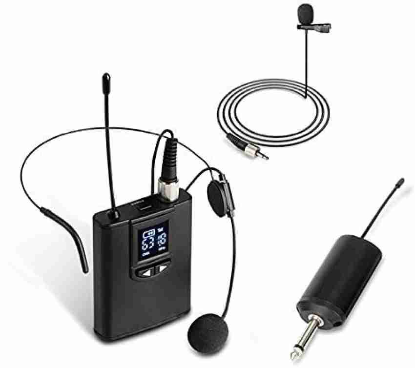 KH Wireless Headset Lavalier Microphone System Lapel Mic Stand Mic