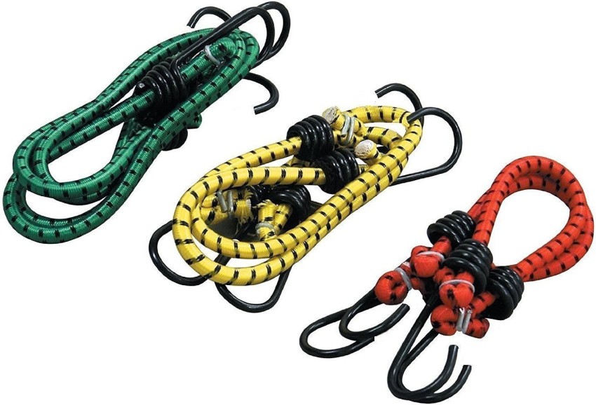 Sarthak Heavy Duty High Strength Elastic Tying Rope with Hooks, Shock Cord  Cables, Luggage Tying Rope With Hooks (Length 6 ft - Set of 3) Multicolor -  Buy Sarthak Heavy Duty High