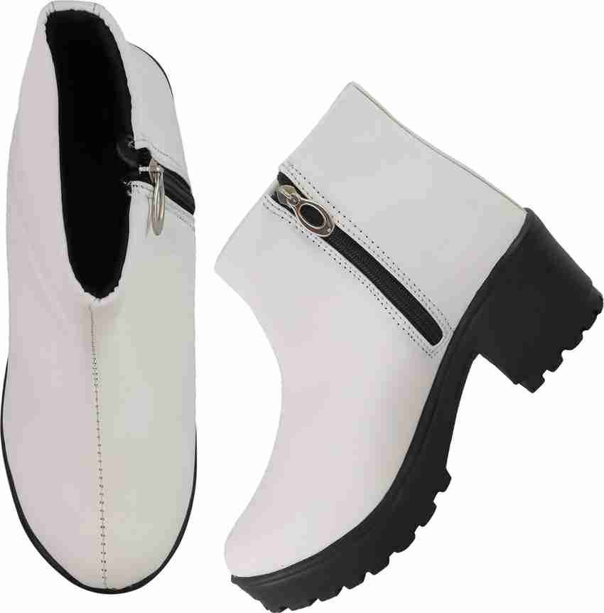 Botines blancos price discount shoes