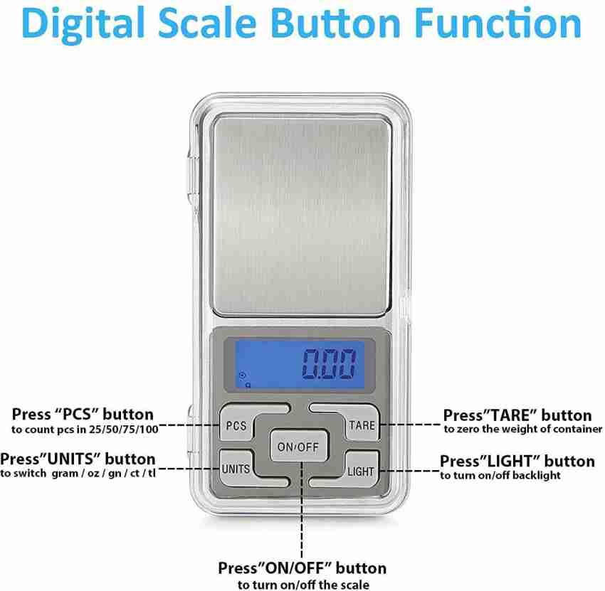 Weigh Gram Scale Digital Pocket Scale - 500g/0.01g Mini Gram Scale BY  LATHIYA BROTHERS