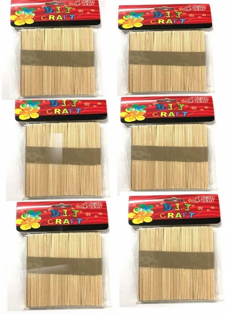 50 Pcs Craft Sticks Ice Cream Sticks Natural Wood Popsicle Craft Sticks 3.7  inch Length Treat Sticks Ice Pop Sticks for DIY Crafts