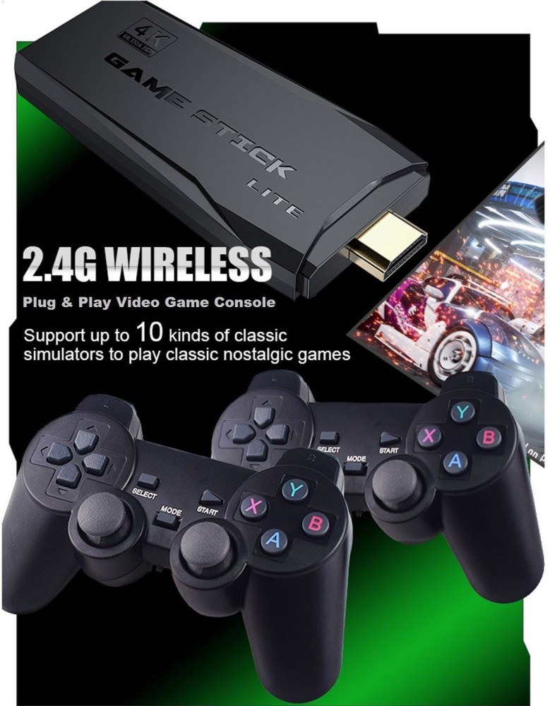 X2 Game Stick 4K HD TV Game Console 2.4G Wireless Dual Controllers Retro  Home Arcade