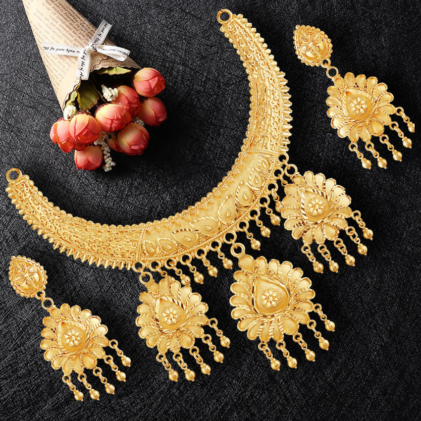 Mansiyaorange alloy outlet jewel set