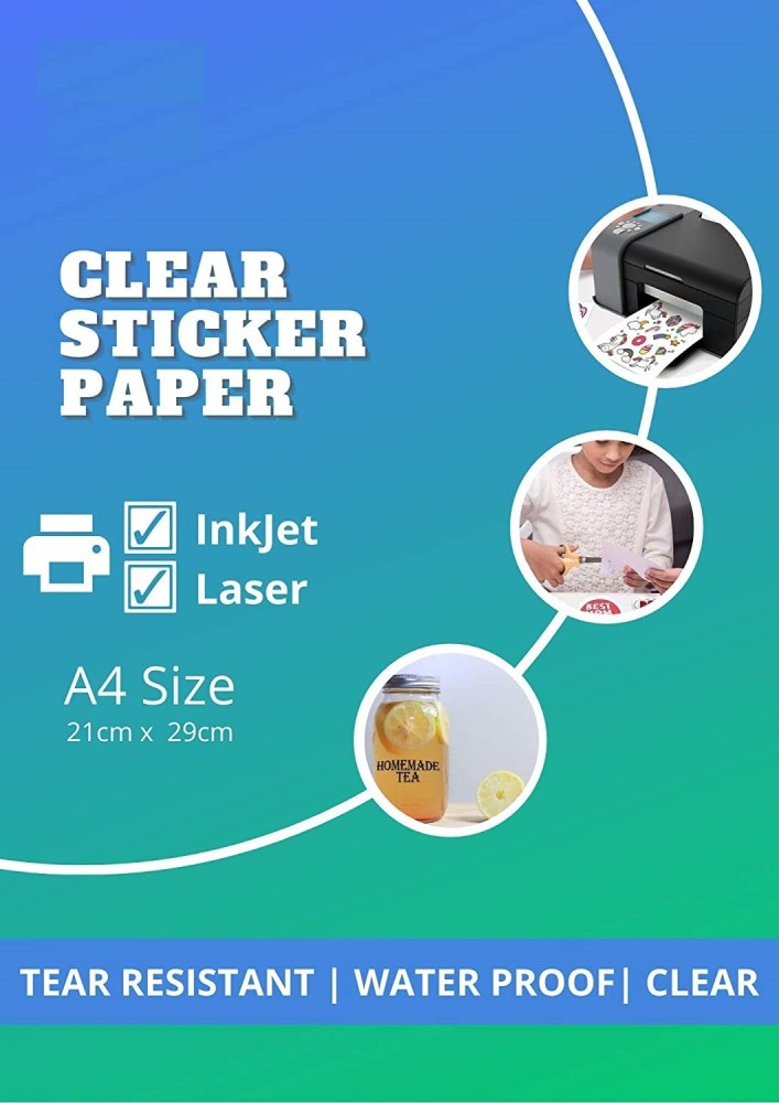 Transparent sticker paper A4