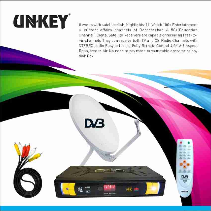 UNKEY DTH Digital Satellite Receiver Ready Set Top Box d2h Direct