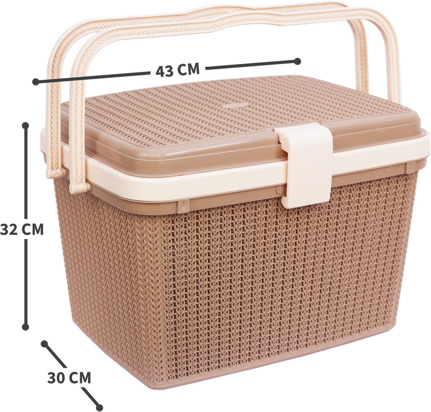 GALOOF Plastic 25L Multi Utility Picnic Basket Cloth Storage