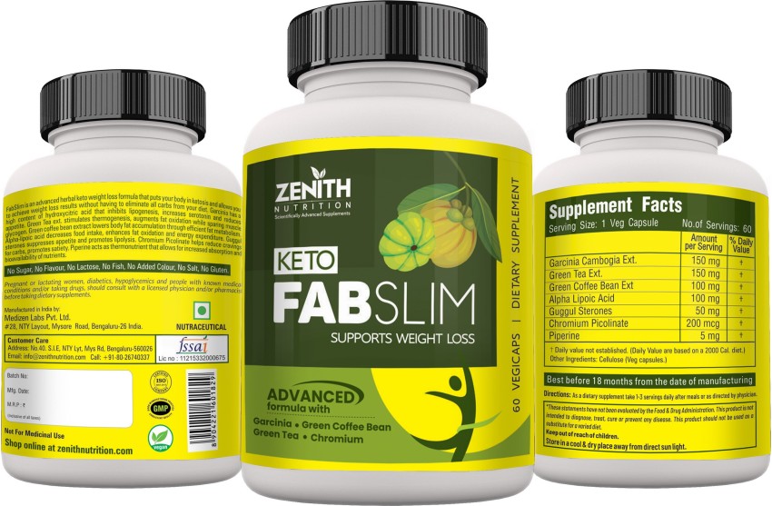 Zenith Nutrition FabSlim KETO Support Weight Loss Promote Fat