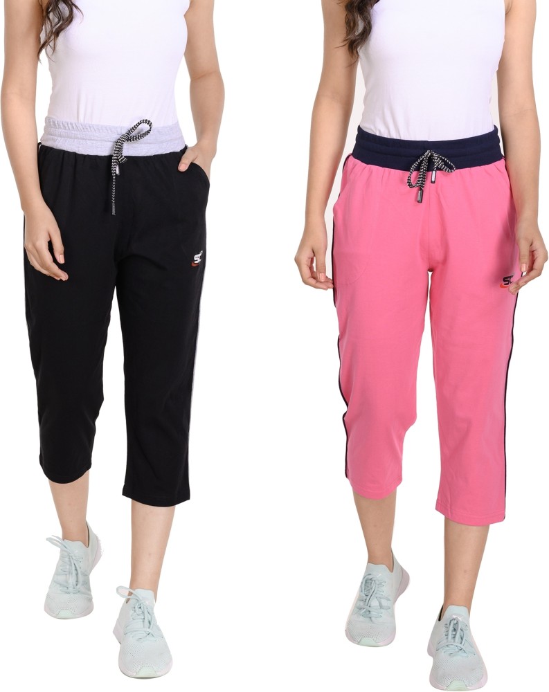Buy Comfort Fit Active Capri Pants in Black Online India, Best Prices, COD  - Clovia - AB0052P13