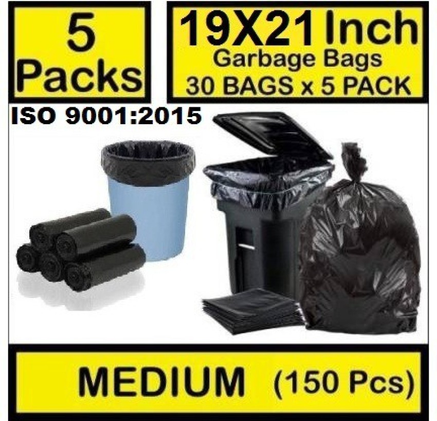 Garbage bag, dustbin bags, medium size, Trash Bags, 150 Bags 19x21 Inches.