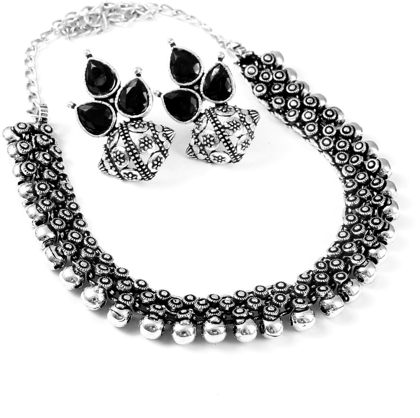 Black metal online jewellery flipkart