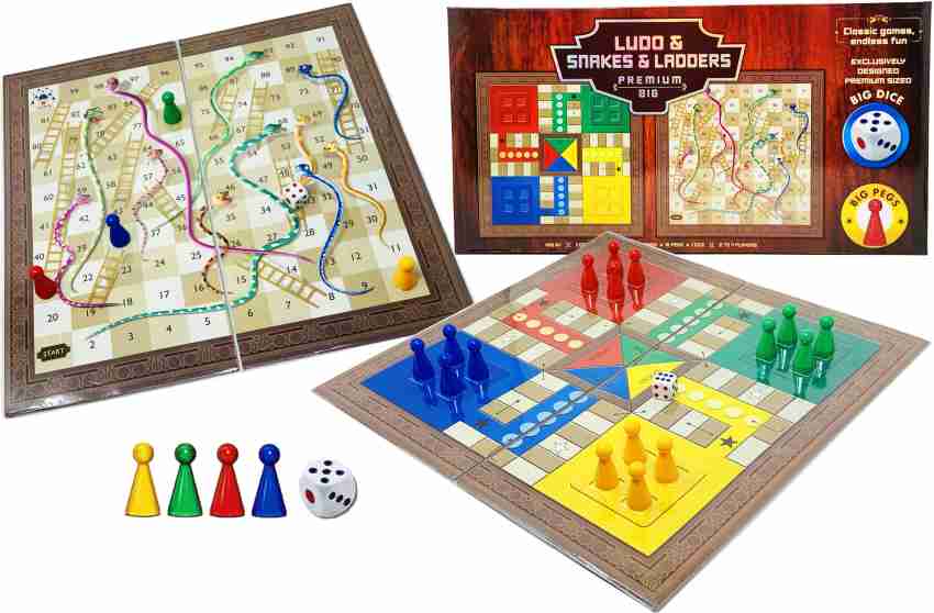 Buy LandVK's 2 in 1 Ludo and Snake and Ladder Board Game, Multicolor (Snake  Ladder and Ludo) Online at Low Prices in India 