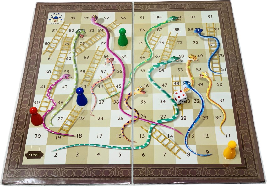 Buy Zhirk Ludo and Snakes & Ladders Big-Premium Multicolour Board