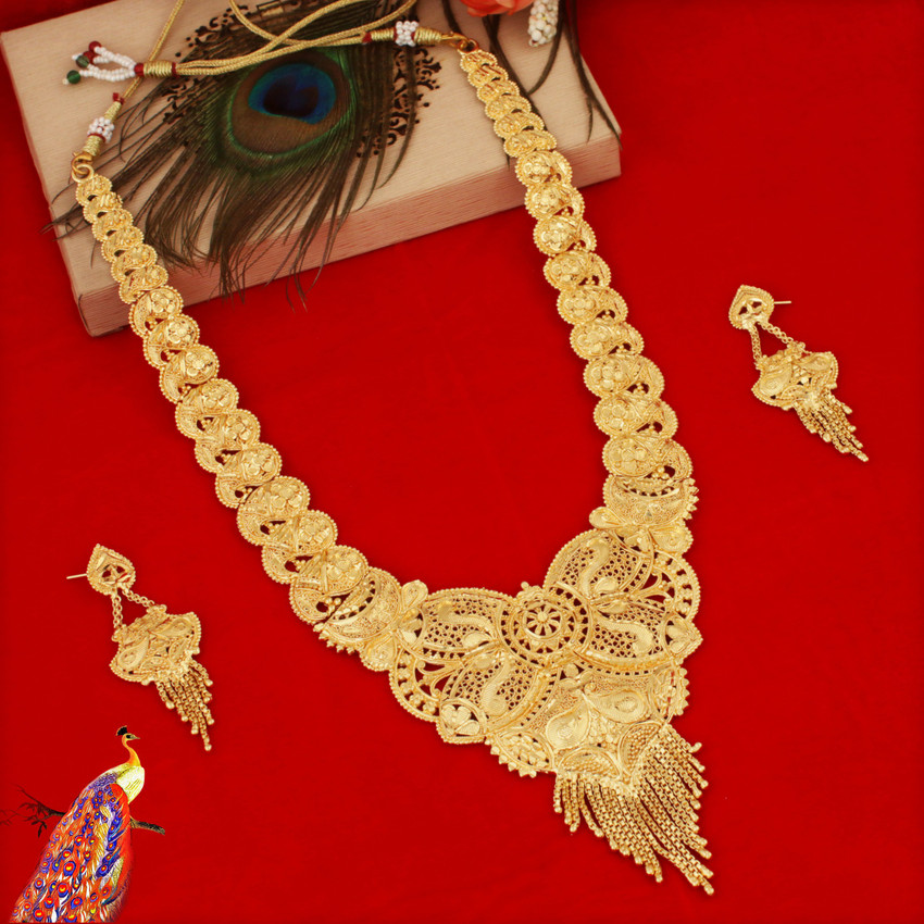MANSIYAORANGE Alloy Gold plated Gold Jewellery Set Price in India