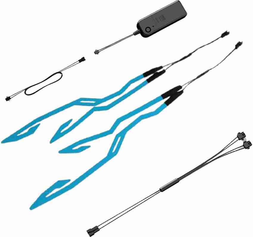 acube mart Motorcycle Bike Helmet Led Light Strip Kit Bar 3 Modes