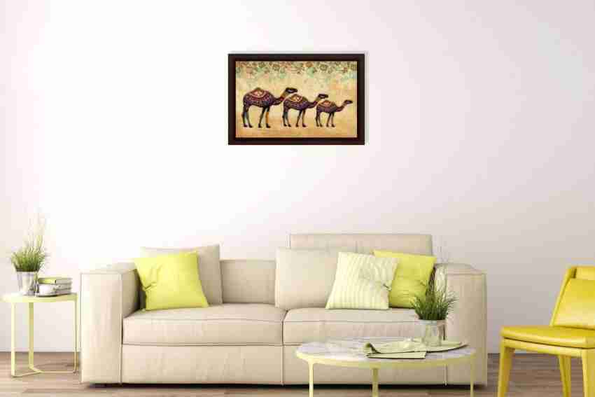 K K CREATIONS RAJASTHANI CAMELS Digital Reprint 8 inch x 10 inch