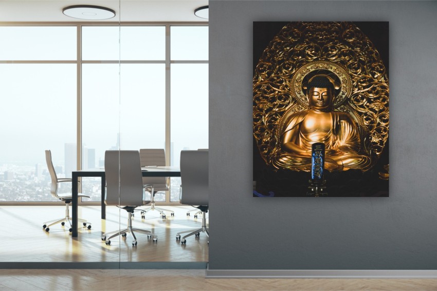 infinity interiors Lord Buddha 3D Wall Stickers, PVC Self Adhesive Vinyl  Wall Poster for Living Room, Hall, Play Room, Bedroom, Kitchen, Office  Digital Reprint 36 inch x 24 inch Painting Price in