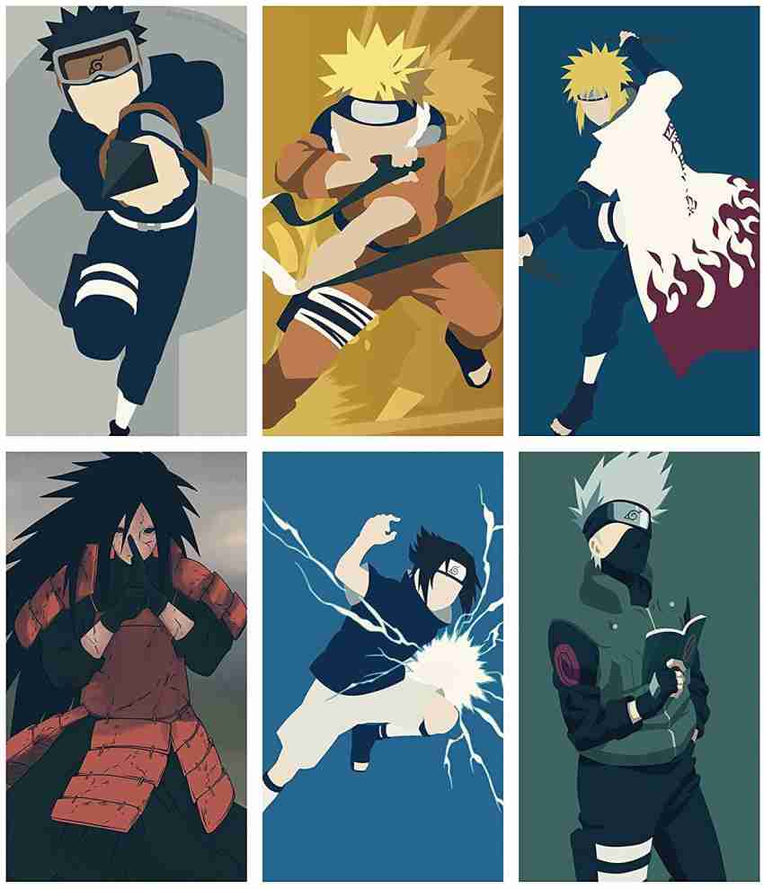 Set of 6 Naruto Anime Wall Poster 250 GSM Glossy Wall Poster of Naruto(Size_12x18  inhc,Multicolor,250 GSM Thick Paper) Paper Print - Animation & Cartoons  posters in India - Buy art, film, design,