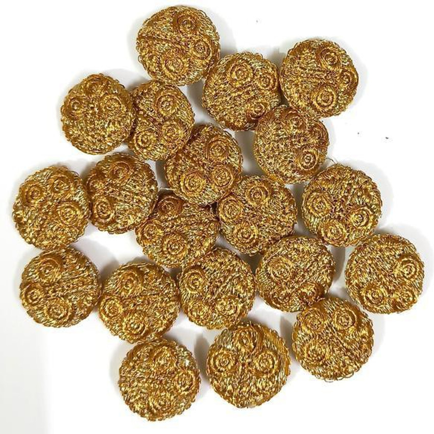 Gold fabric buttons new arrivals