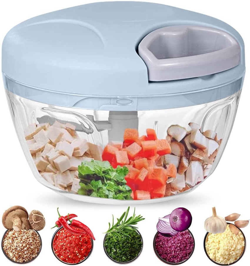 Compact 550ml Mini Vegetable Chopper with 3 Blades