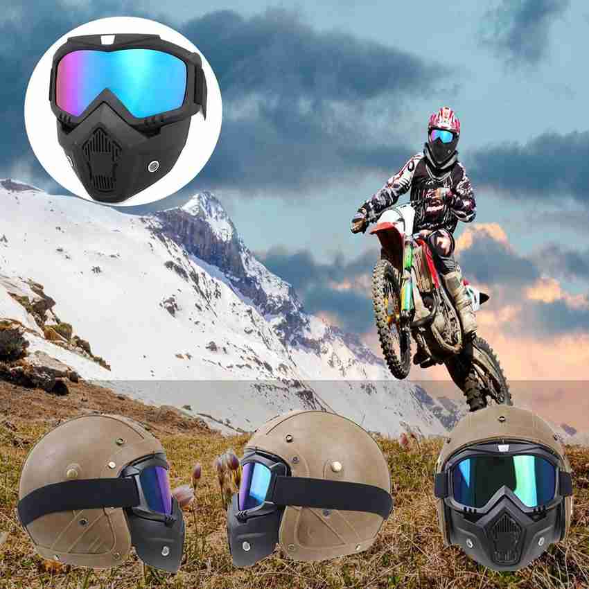 Bike helmet shop with goggles